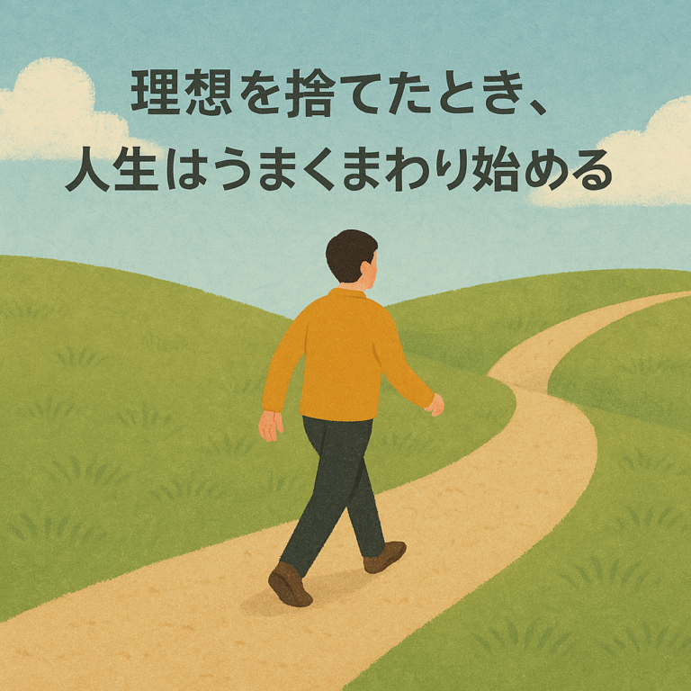 理想を捨てたとき、人生はうまくまわり始める