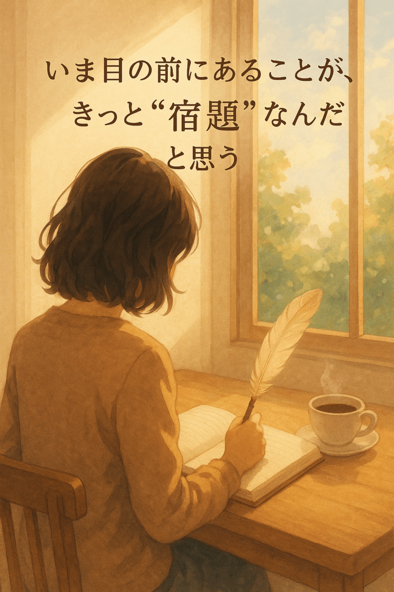 いま目の前にあることが、きっと今世の宿題なんだと思う